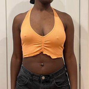 Size small Urban Outfitters orange crop top